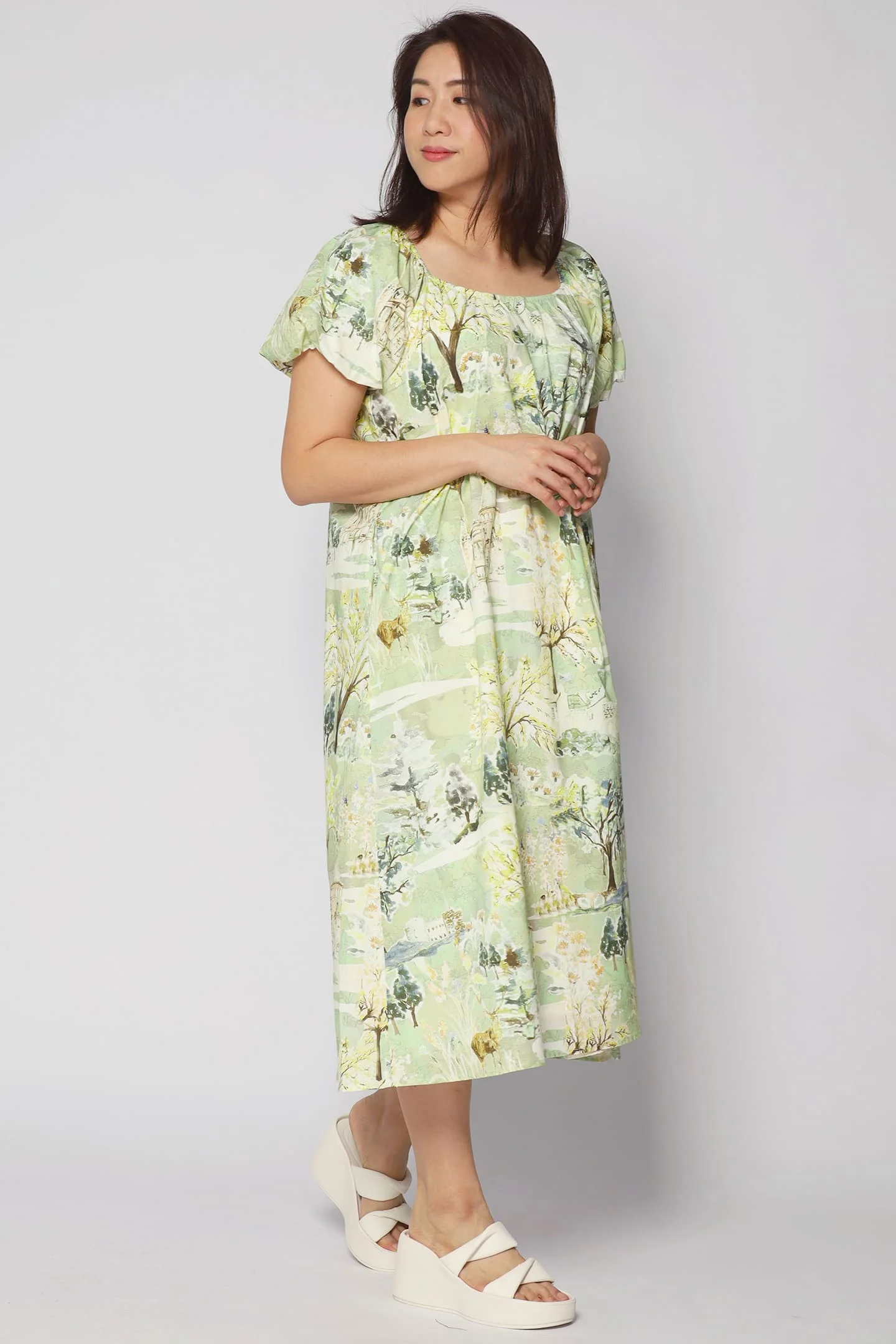 PO – Frankie Dress in Green Scenery