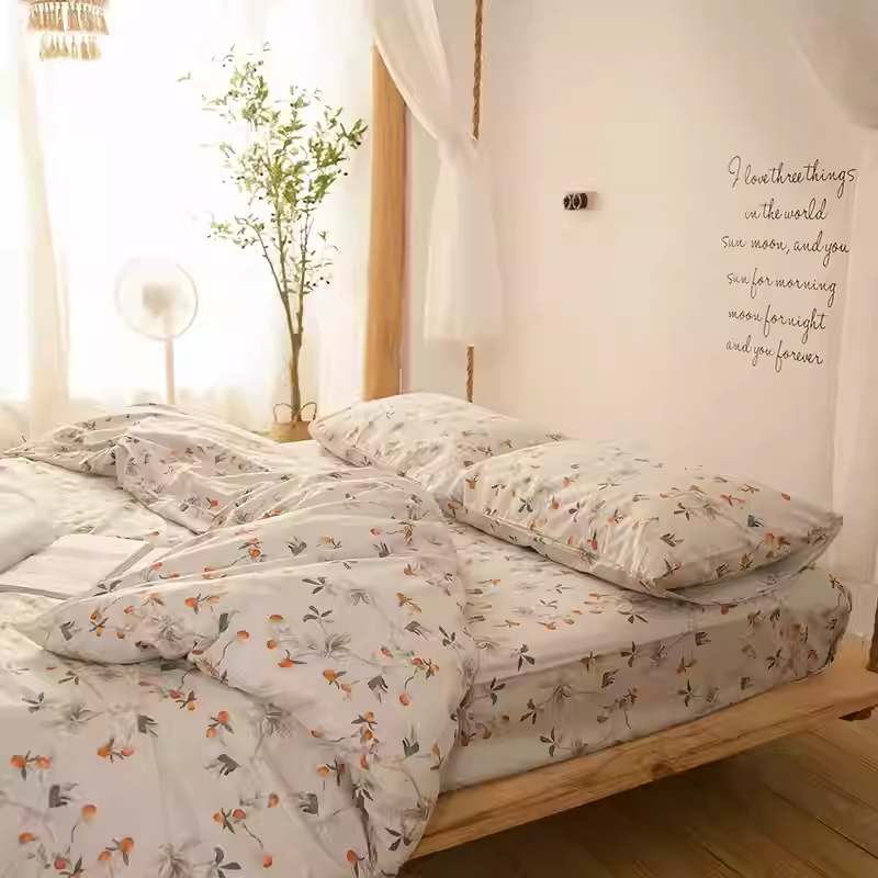 Cute Fruit Print Duvet Cover Set – Fresh Strawberry Design