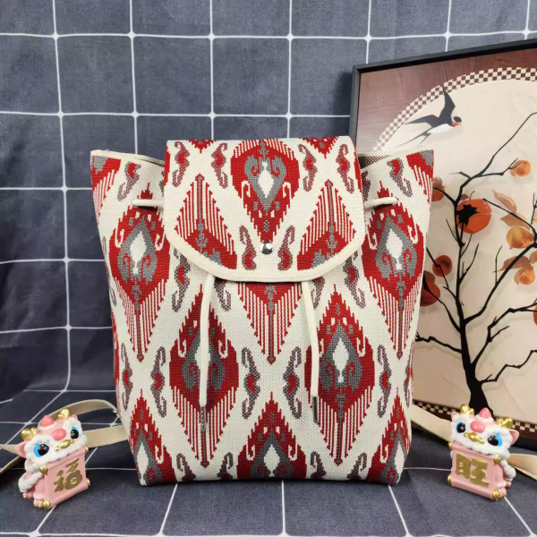 Tibetan Inspired Drawstring Bag – Ethnic Boho Pouch